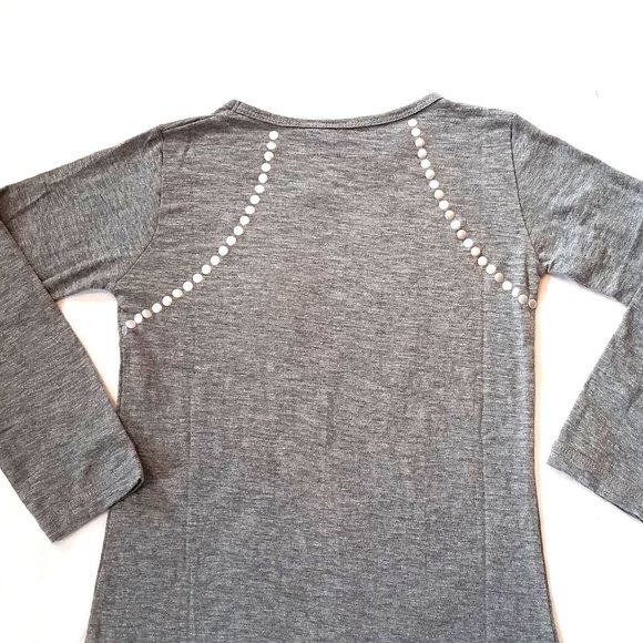 NEW sz 7 Blu by BlueGgrey beaded Fox Long Sleeves Super Cute Girls Top Cotton - Picture 3 of 3